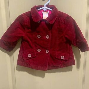 Joe Fresh Baby Girl Corduroy Maroon Jacket 6-12 Months
